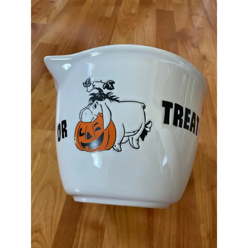Disney‎ Winnie The Pooh Halloween Large Ceramic Trick Or Treat Mixing Bowl Jug